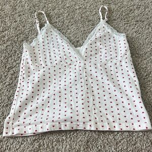 brandy melville heart lace tank